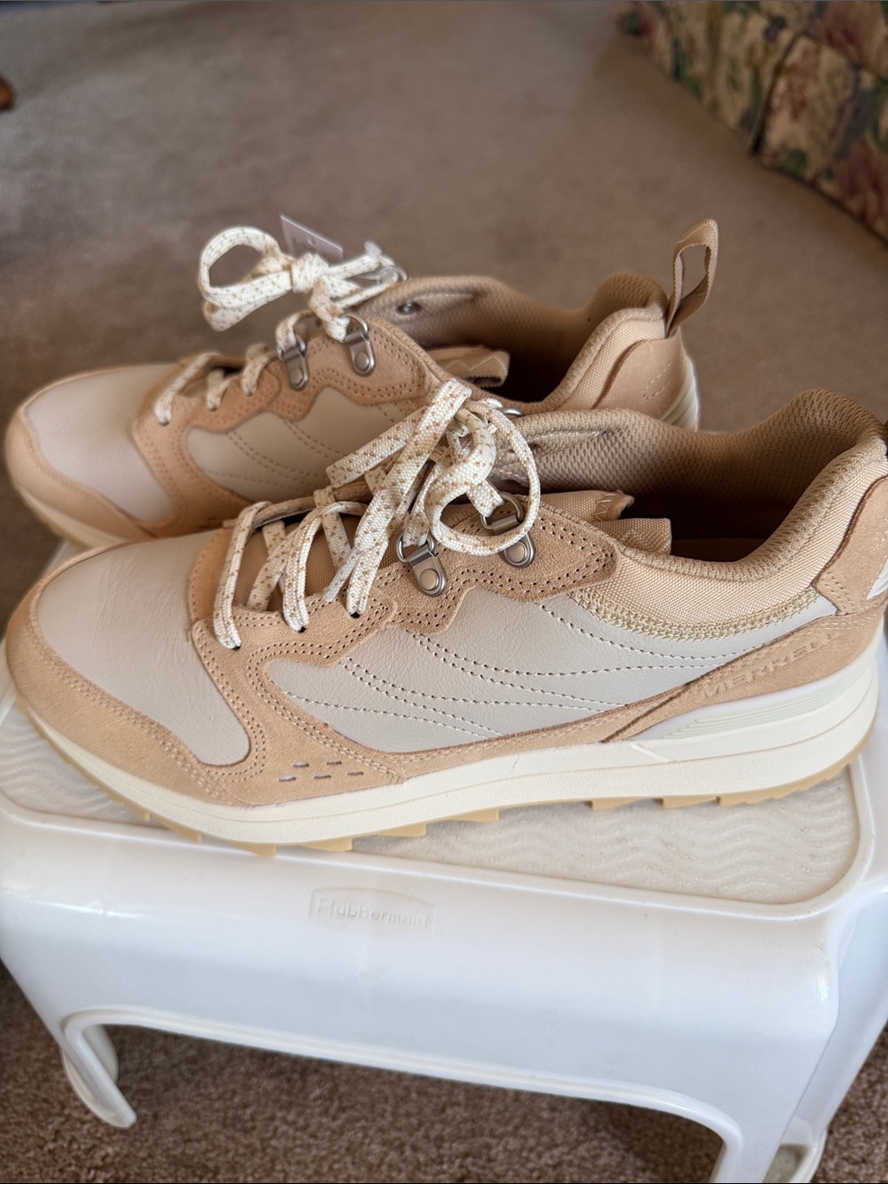 Merrell Neutral-Tone Lace-Up Men’s Alpine 83 Sneakers
